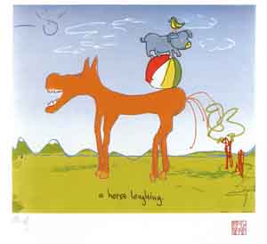 A Horse Laughing - John Lennon art Wyland Gallery Sarasota