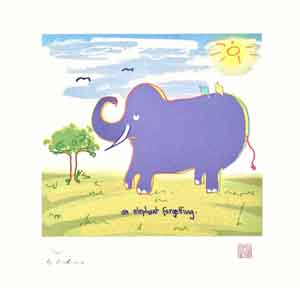 An Elephant Forgetting - John Lennon art Wyland Gallery Sarasota
