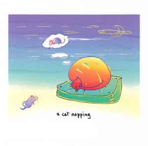 Cat Napping - John Lennon art Wyland Gallery Sarasota