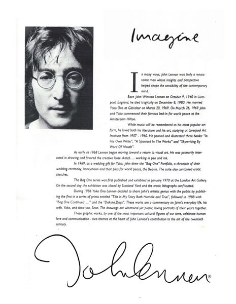 John Lennon Art at Wyland Gallery Sarasota