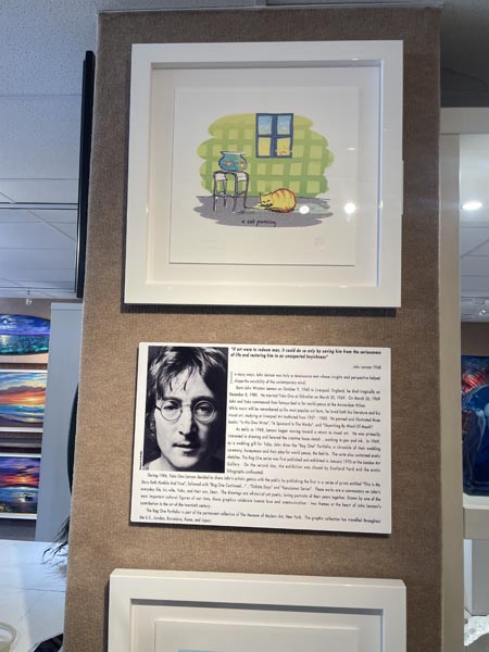 Last John Lennon artworks at Wyland Galleries Sarasota