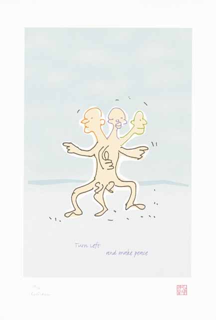 turn left make peace by John Lennon at Wyland Gallery Sarasota