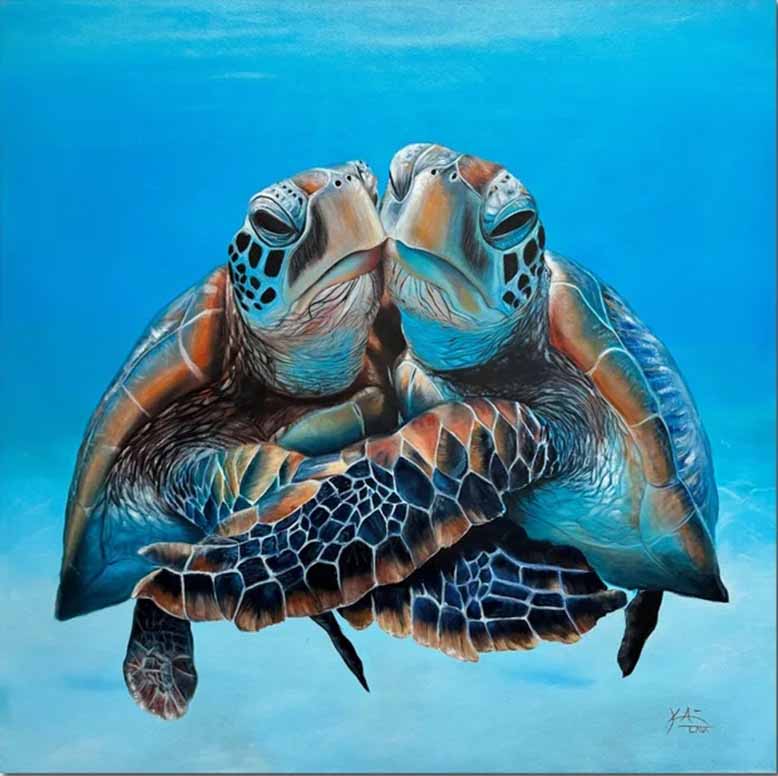 I got you babe by Kai Lava by Kai Lava - Wyland Galleries Sarasota
