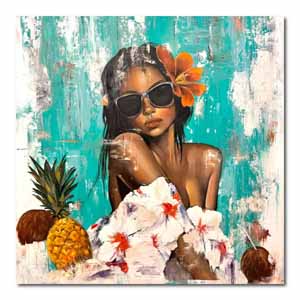Pina Colada 20x20 by Kai Lava - Wyland Galleries Sarasota