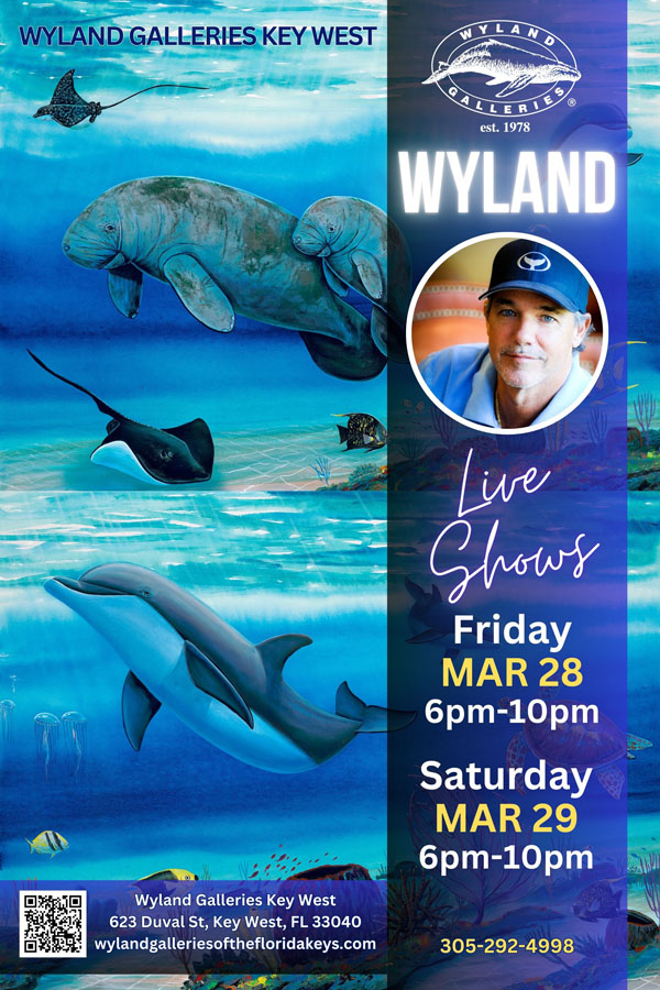 Wyland art show at Wyland Galleries Key West March 28 and 29, 2025