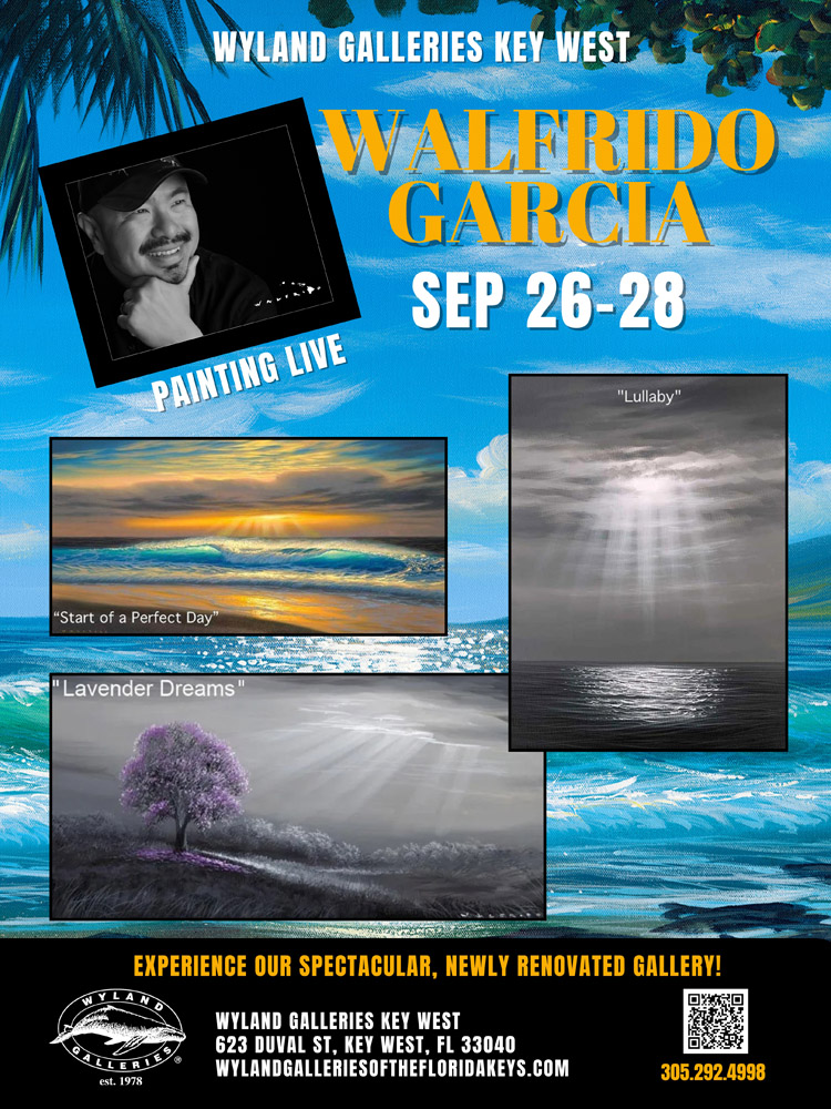 Walfrido Garcia art show September 26-28 at Wyland Galleries Key West