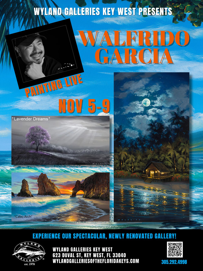 Walfrido Garcia art show at Wyland Galleries Key West Nov 5-9, 2025