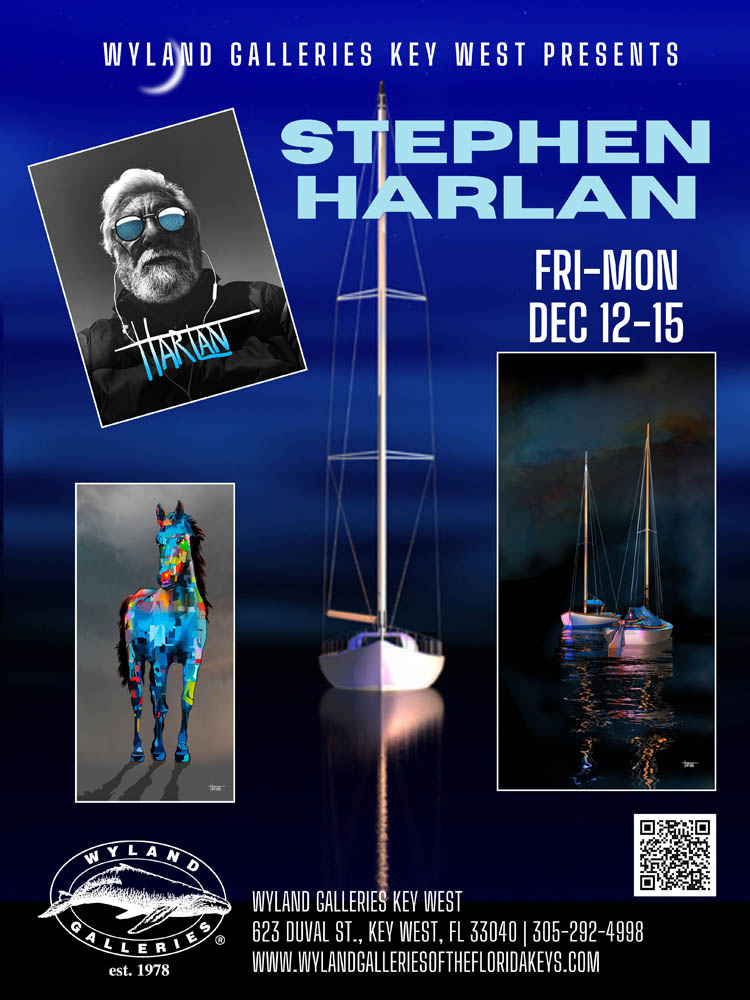 Stephen Harlan art show at Wyland Galleries Key West DEC 12-15, 2025