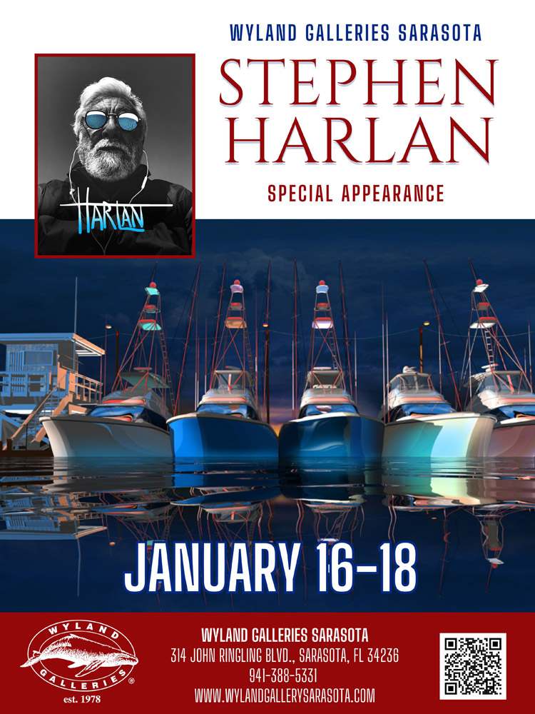 Stephen Harlan art show Wyland Galleries Sarasota