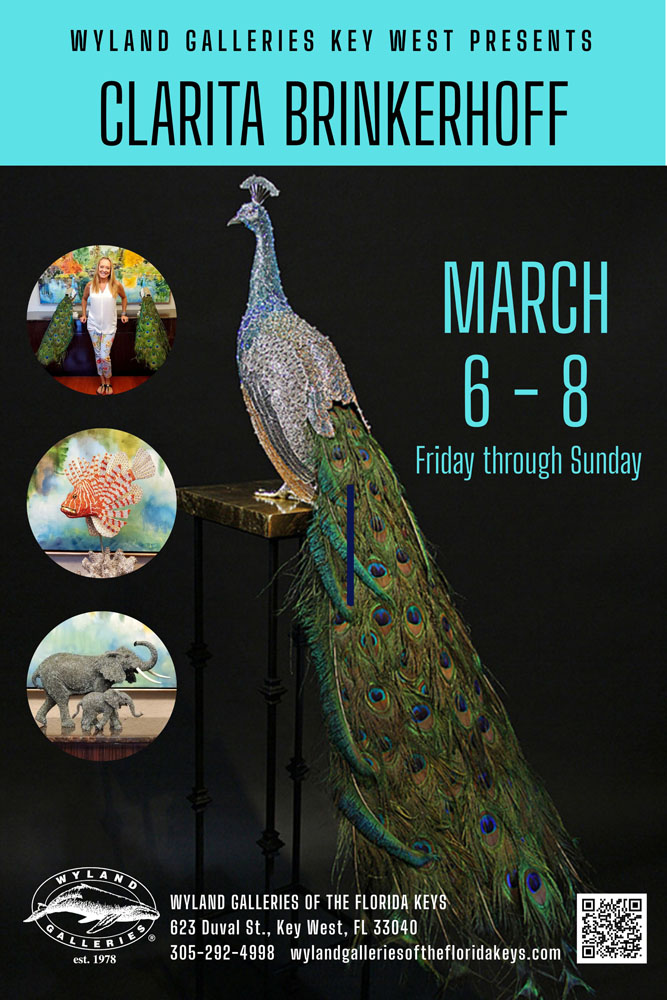 Clarita Brinkerhoff art show at Wyland Galleries Key West March 2026