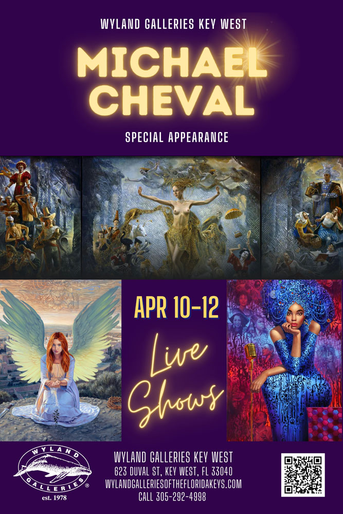 Michael Cheval live art show at Wyland Galleries Key West