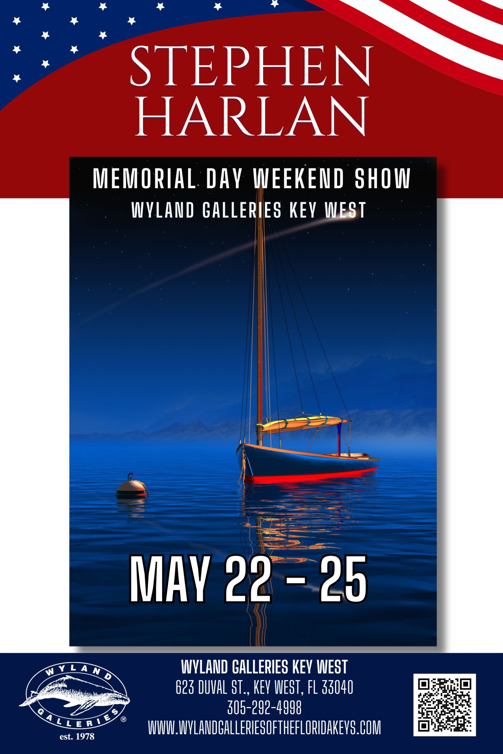 Stephen Harlan art show at Wyland Galleries KEY WEST, Memorial Day Weekend 2026